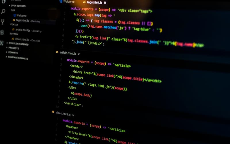 TypeScript code on monitor